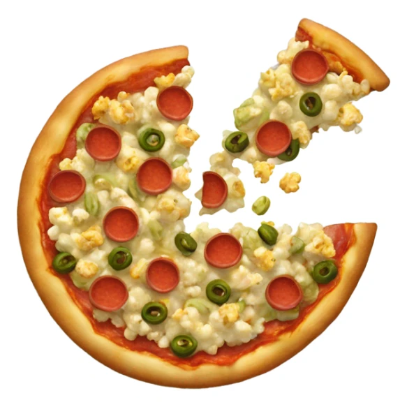 Pepperoni pickle popcorn pistachio papaya party pizza sticker