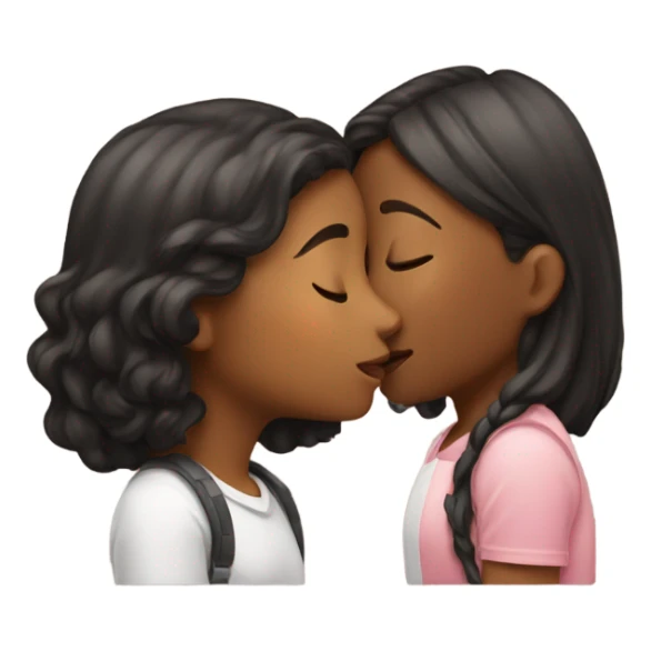 Two girls kissing  sticker