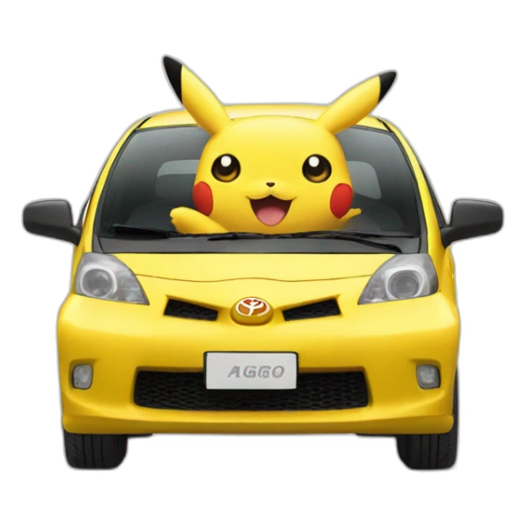 Toyota Aigo pikachu sticker
