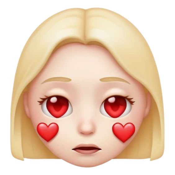 emoji with heart eyes but sad  sticker