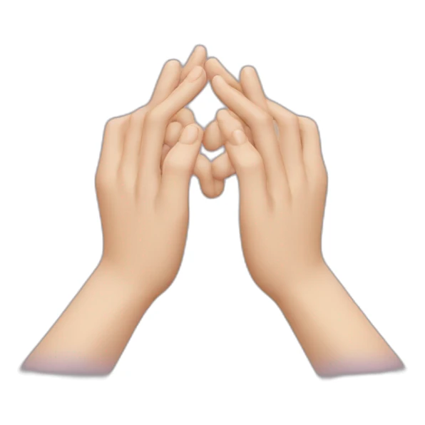 The two hands are crossed to form a Chinese "北" gesture sticker