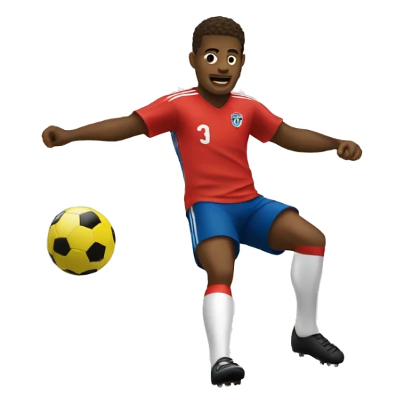 Footballer kicking a football dynamic  sticker