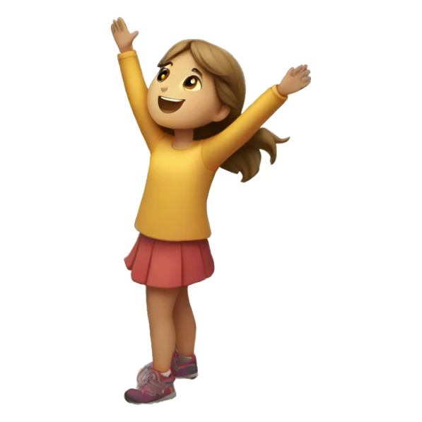 girl on a top of mountain and reaching star sticker