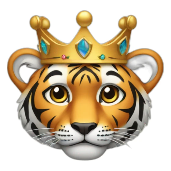 Tiger in crown sticker