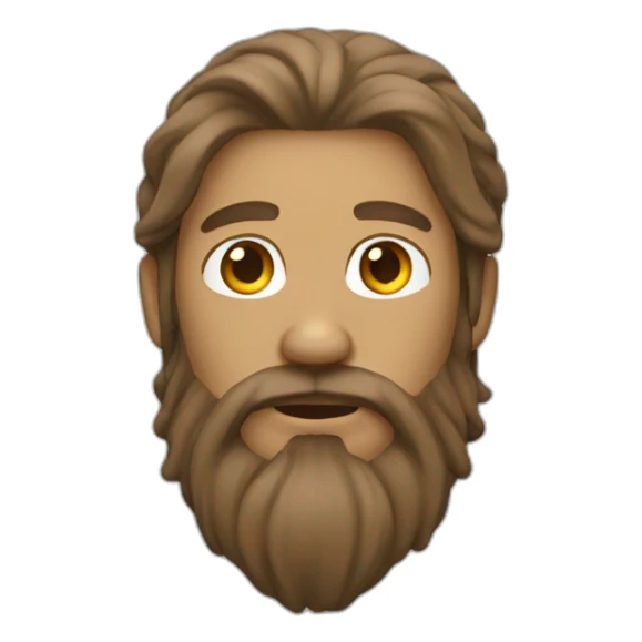 light brown guy with beard long hair attached sticker