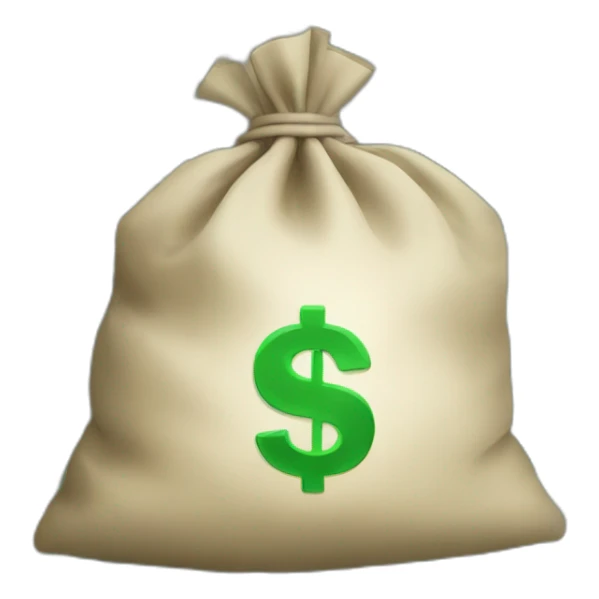 bag of money BIG sticker