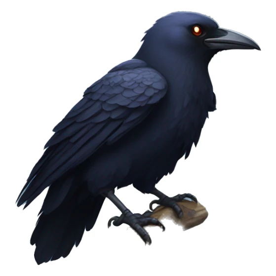 moon raven sticker