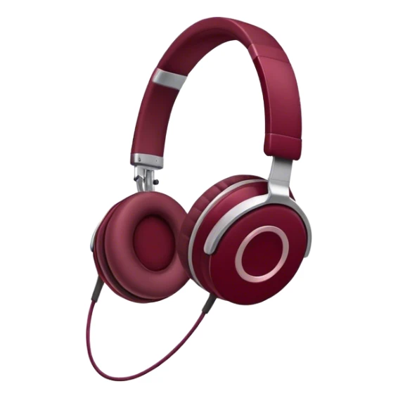 headphone burgundy sticker