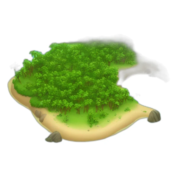 Beautiful island with lot of trees sticker
