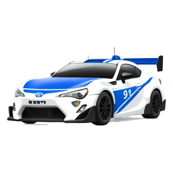 Radio Controlled Captain Rex themed 2013 Toyota 86 shaped like a Formula One race car with exposed wheels  sticker