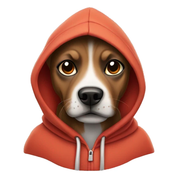 Dog wearing a hoodie wicked theme sticker
