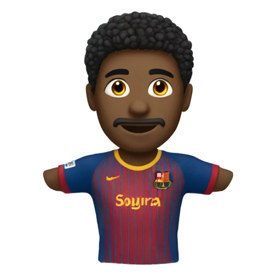 Footballer wit Barcelona t-shirt  sticker