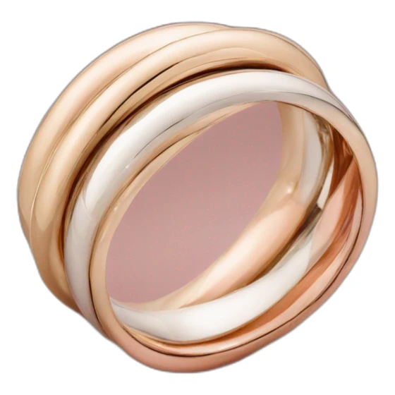 Cartier Trinity ring gold rose gold white gold sticker