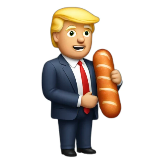 trump-holding-his-sausage sticker