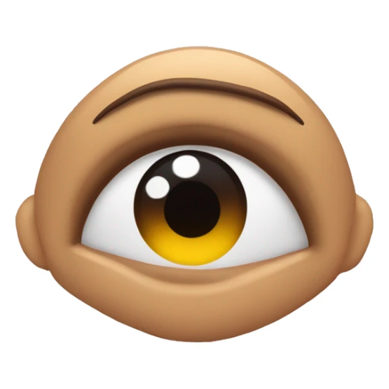 Carita baeado con un corazón en cada ojo sticker