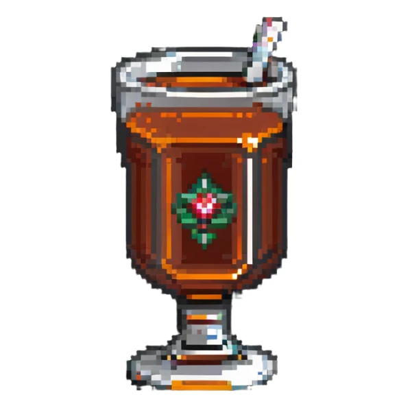 traditional Turkish tea glass with tea sticker