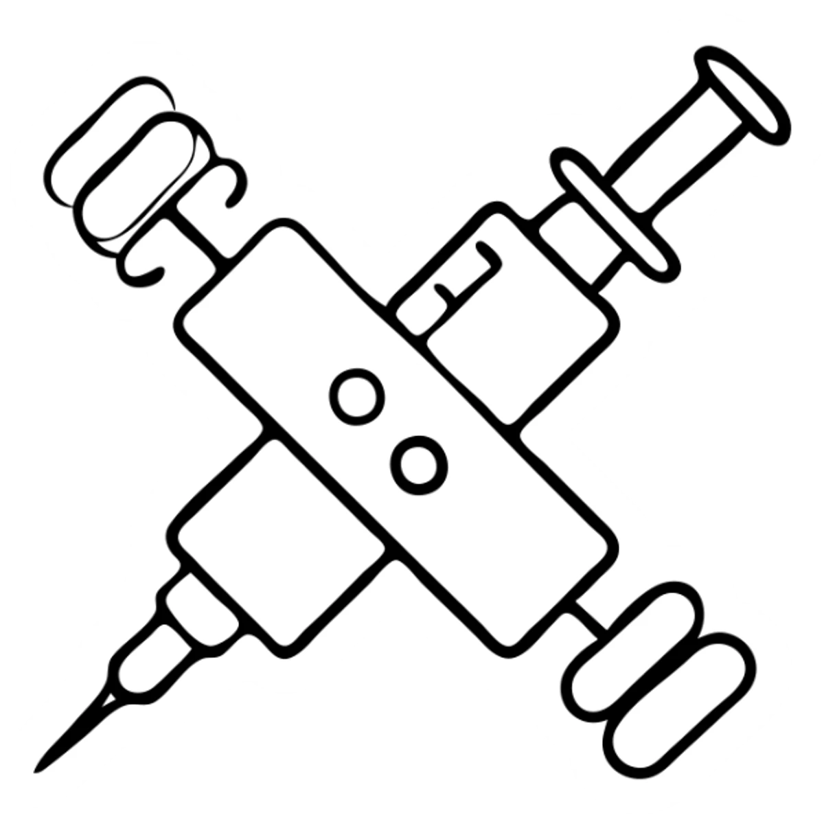 A vaccination icon with a syringe and a bandaid, representing immunization and healthcare sticker