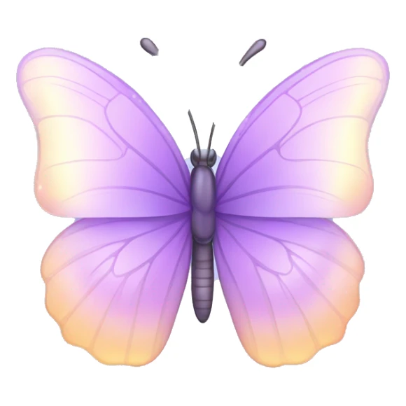 Sparkly glossy Pastel lilac-gradient butterfly sticker