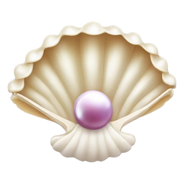 Elegant design Clam with pearl sticker