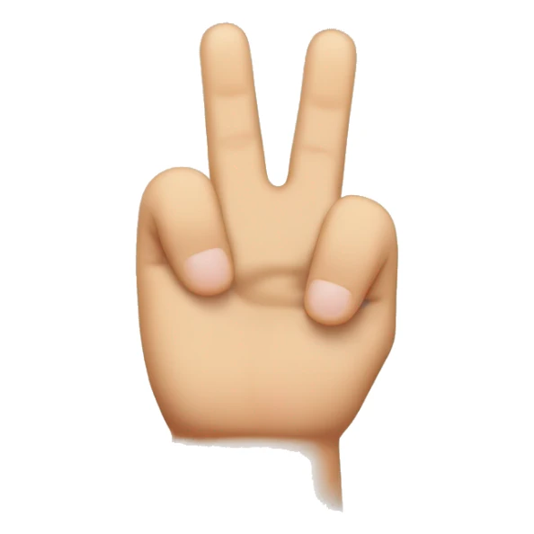 Hand with thumb sticking out between index and middle finger sticker
