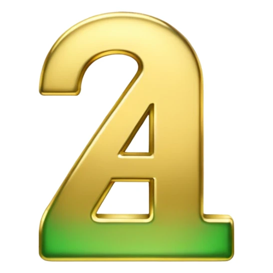 number 4 in golden and green shadows sticker