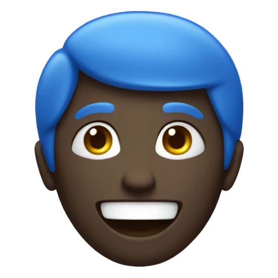 blue smily person sticker