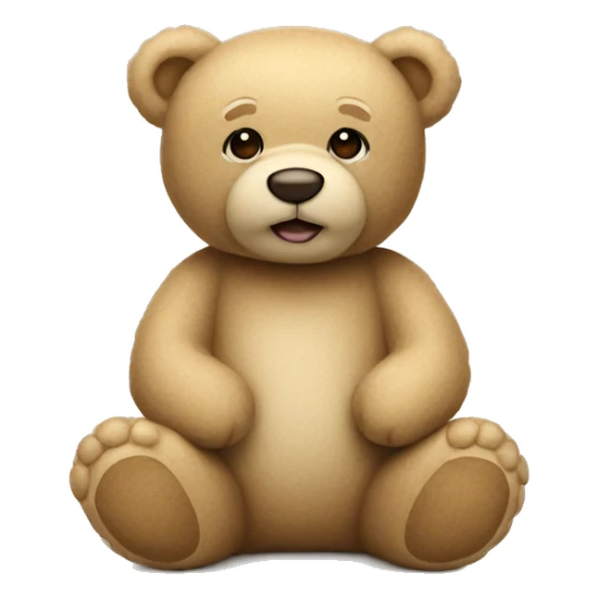 beige teddy bear sticker