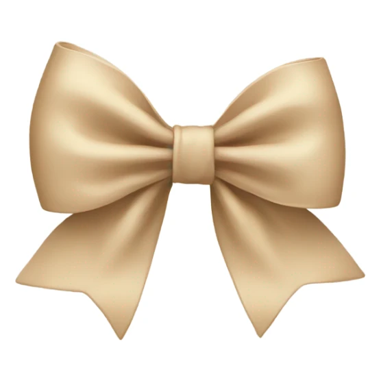 Beige bow sticker