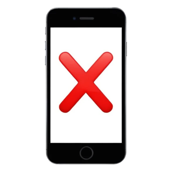 Un movil pero con una x por encima como que lo tache sticker