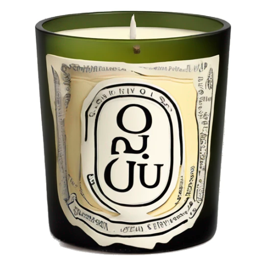 realistic cream coloured diptyque branded candle sticker