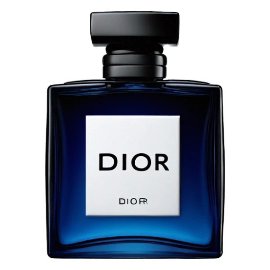 blue men’s dior perfume cylinder black top square  sticker