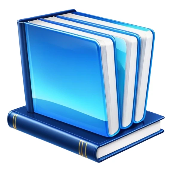 dark neon blue glass book, sky on the cover sticker