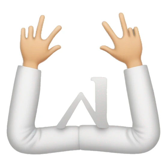 2 hands signing the letters A and N sticker