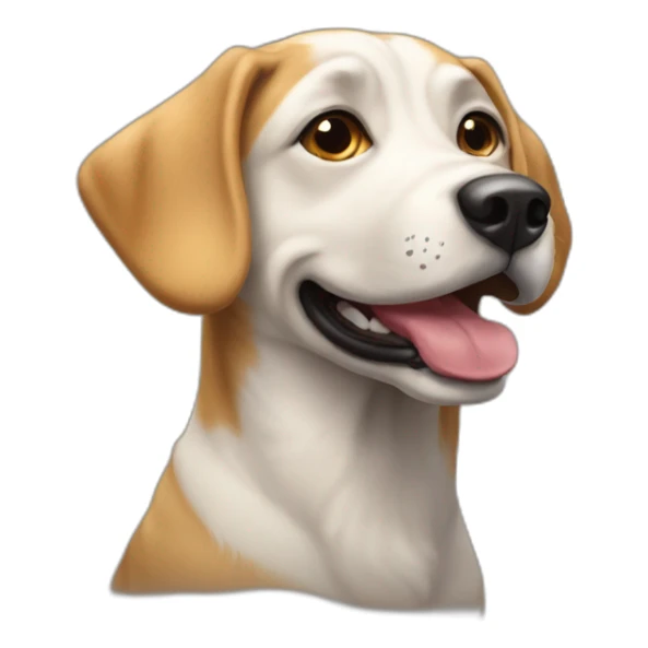 Un chien sur un chien sticker