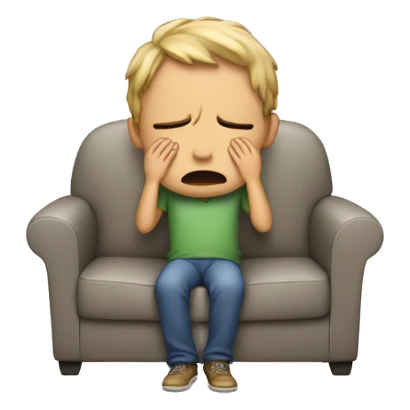  Crying watching tv sticker