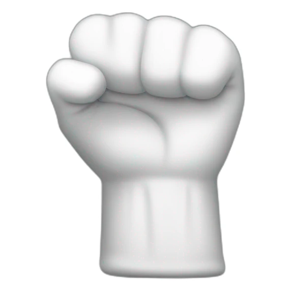 White glove fist sticker