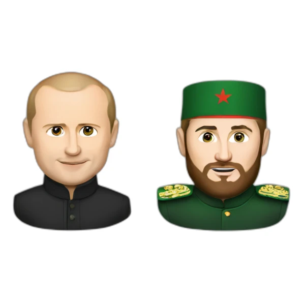 Ramzan kadyrov and putin sticker