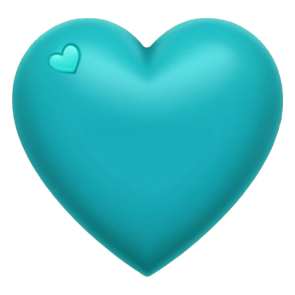 Corazón turquesas oscuro, más oscuro tirando a. Verde un poco mas azulado verdoso  sticker