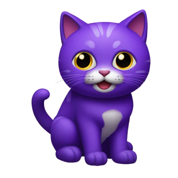 As un gato morado tenebroso es de juguete es grande muy tenebroso sticker