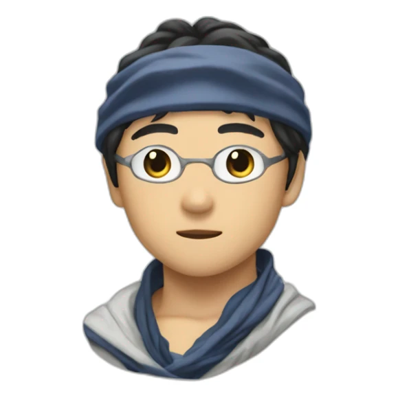 Gojo satoru with à bandana over the eyes sticker