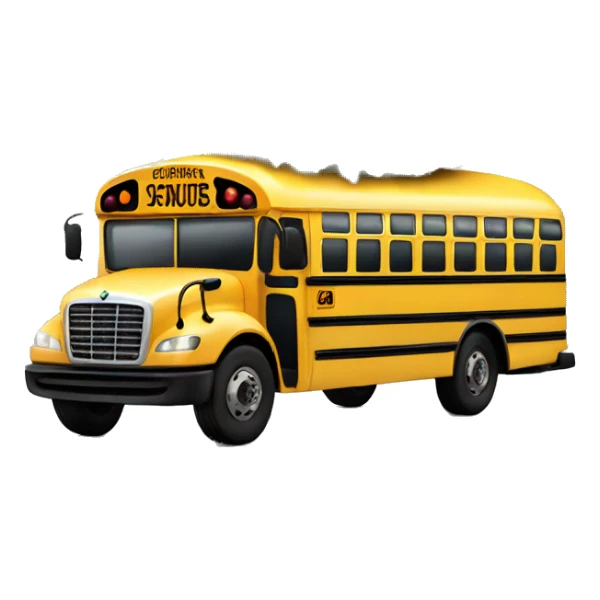 Christmas tree on top of school bus sticker