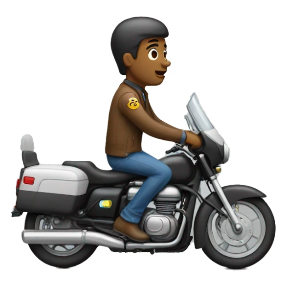Un homme sur une moto sticker