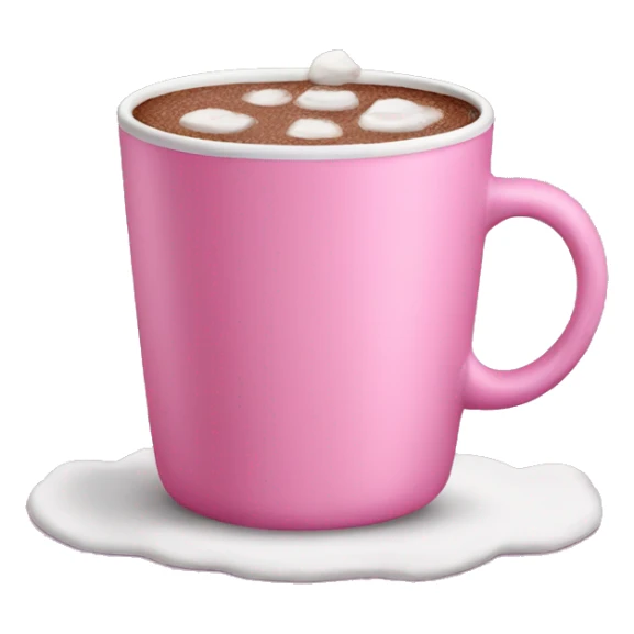 Pink cup of hot chocolate  sticker