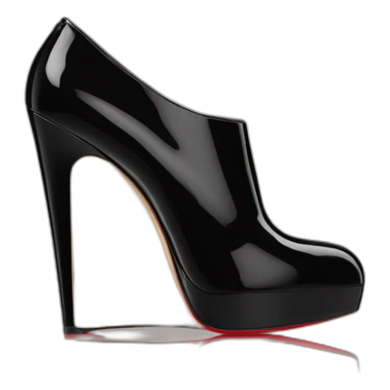 WEDGE heel LOUBOUTIN black PATENT sticker
