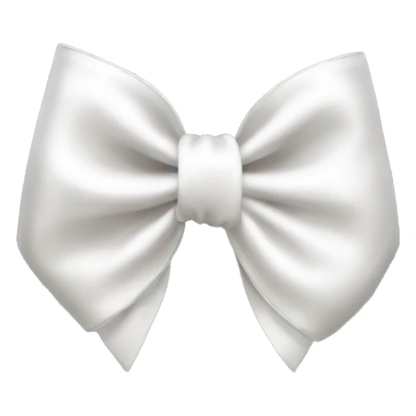 white satin bow sticker