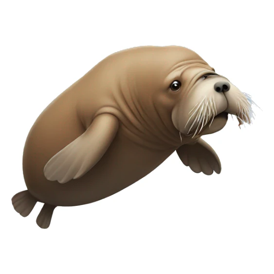 Walrus flying sticker