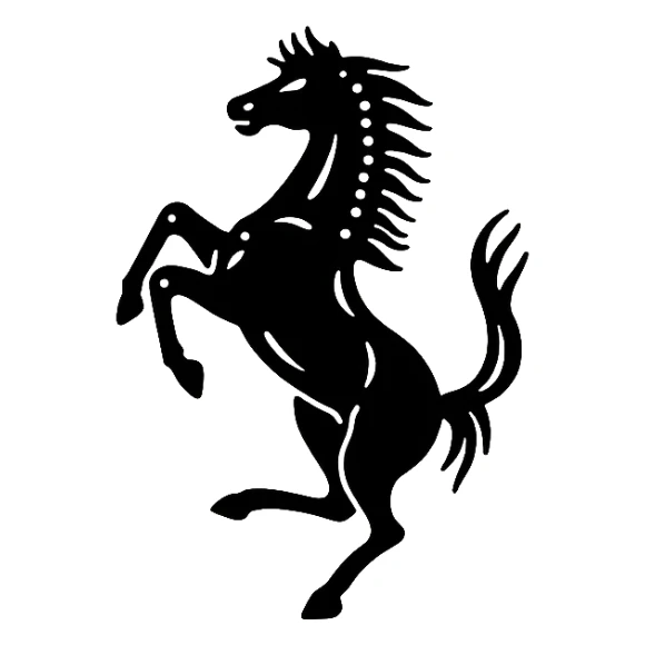 Ferrari logo with prancing horse sticker