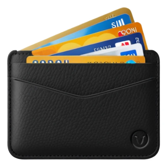 Card holder – slim wallet for credit cards. sticker