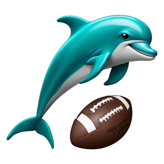 Dolphins with a football  sticker