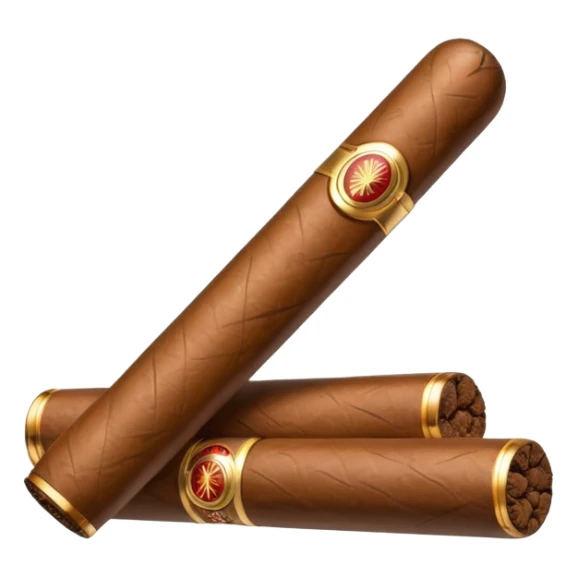 A luxury cigar emoji made of silver chrome, smooth metallic texture, minimal shape, glossy reflections, rich swag aesthetic, iOS emoji style, centered, clean white background sticker